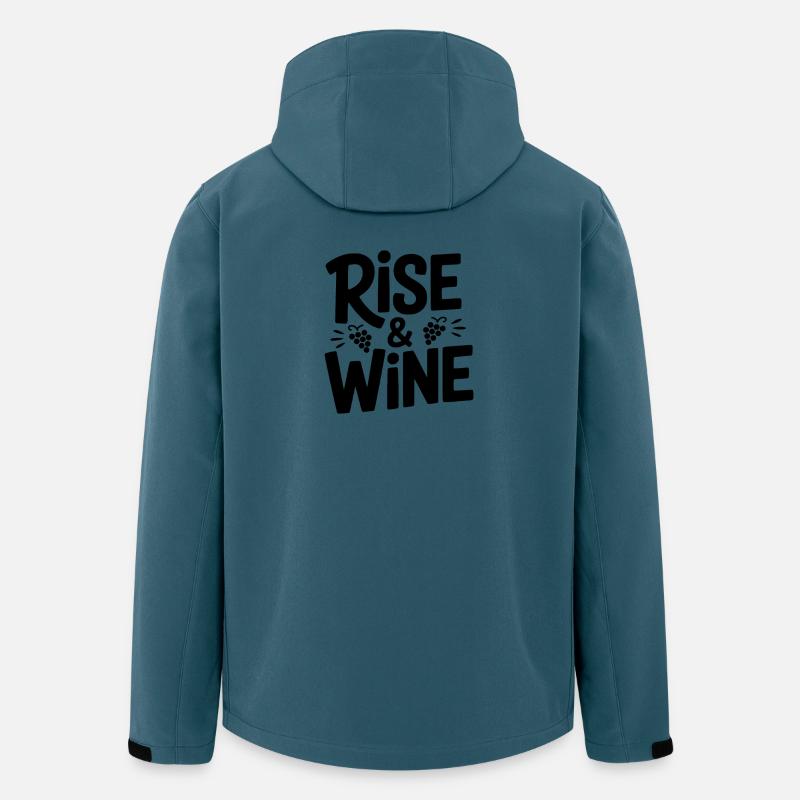 Aufstieg und Wein - Recycelte Männer Softshell-Jacke von Stanley/Stella - Dunkles Petrol