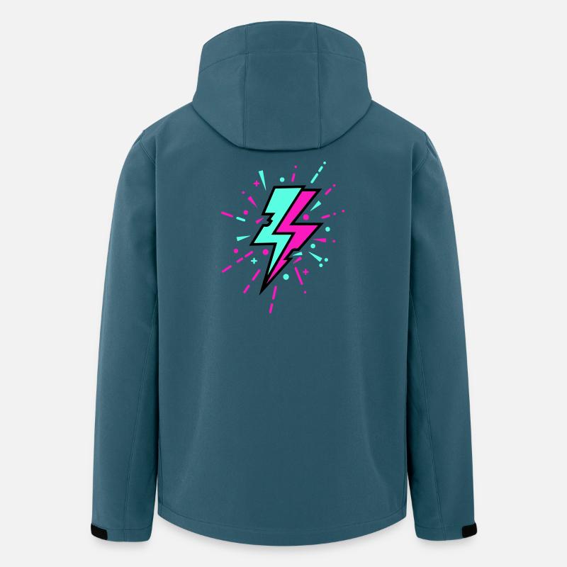 Retro Lightning Bolt Colorful Style - Men’s Recycled Softshell Jacket by Stanley/Stella - stargazer