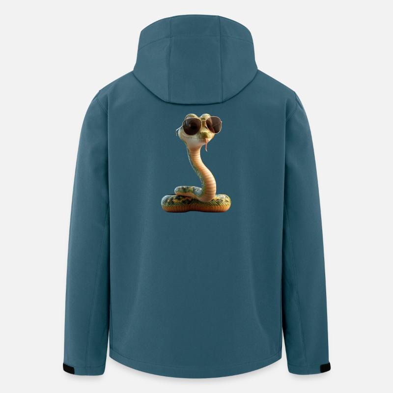 Schlange Python Kobra Klapperschlange Schlangen - Recycelte Männer Softshell-Jacke von Stanley/Stella - Dunkles Petrol
