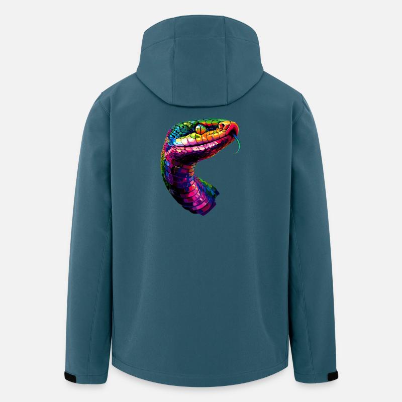 Schlange Python Kobra Klapperschlange Schlangen - Recycelte Männer Softshell-Jacke von Stanley/Stella - Dunkles Petrol