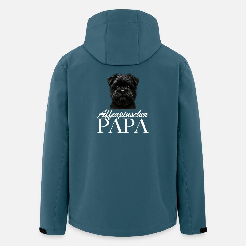 Hundefoto mit schnellem Schnauzer Blick - Recycelte Männer Softshell-Jacke von Stanley/Stella - Dunkles Petrol