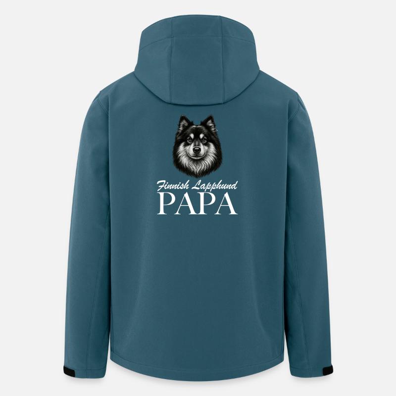 Finnischer Lapphund Papa - Recycelte Männer Softshell-Jacke von Stanley/Stella - Dunkles Petrol