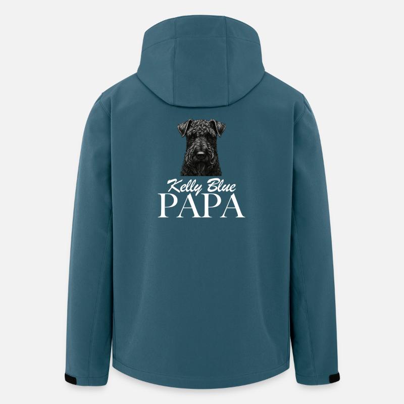 Kerry Blue Papa - Recycelte Männer Softshell-Jacke von Stanley/Stella - Dunkles Petrol