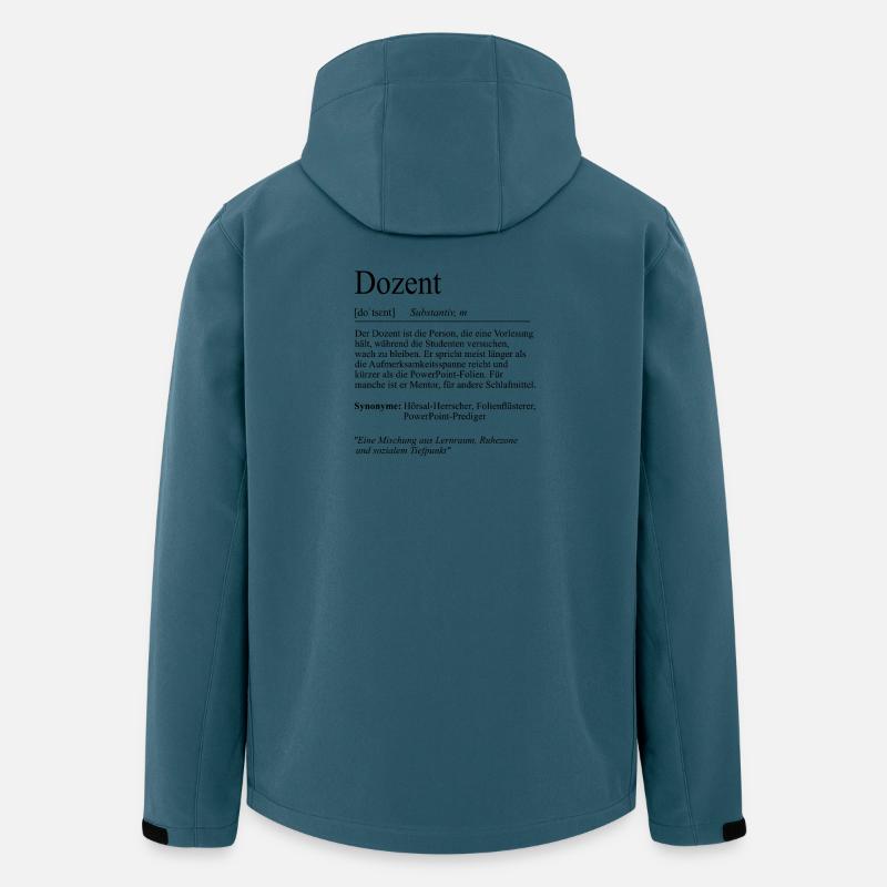 Unispruch "Dozent" Student Geschenk, Studenten - Recycelte Männer Softshell-Jacke von Stanley/Stella - Dunkles Petrol