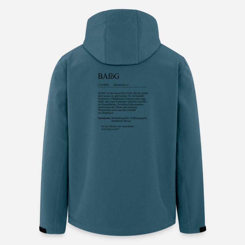 Unispruch "BAföG" Student Geschenk, Studenten - Recycelte Männer Softshell-Jacke von Stanley/Stella - Dunkles Petrol