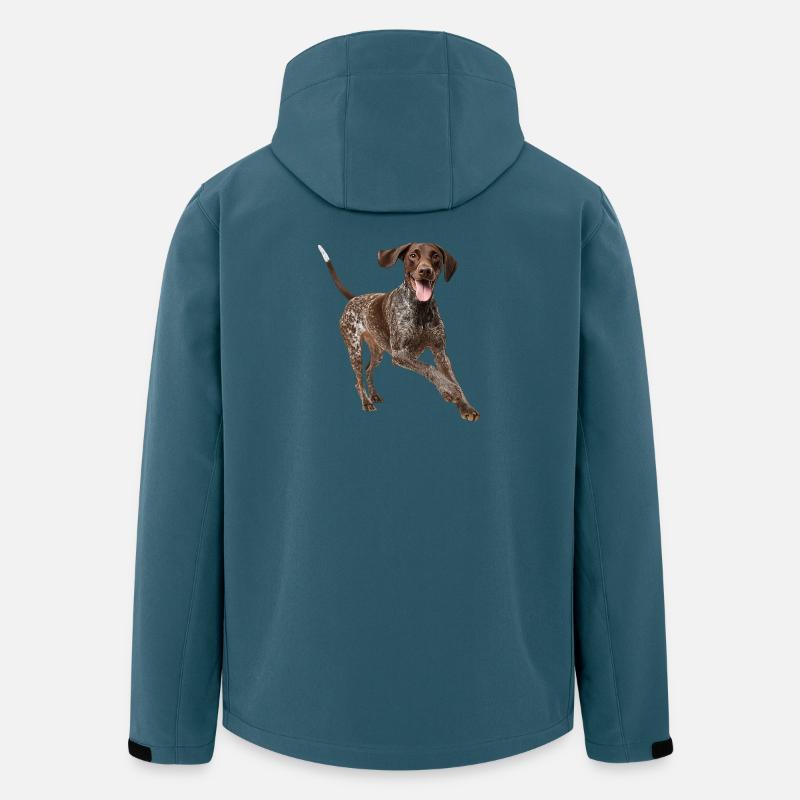 German Shorthaired Pointer Deutsch Kurzhaar - Recycelte Männer Softshell-Jacke von Stanley/Stella - Dunkles Petrol