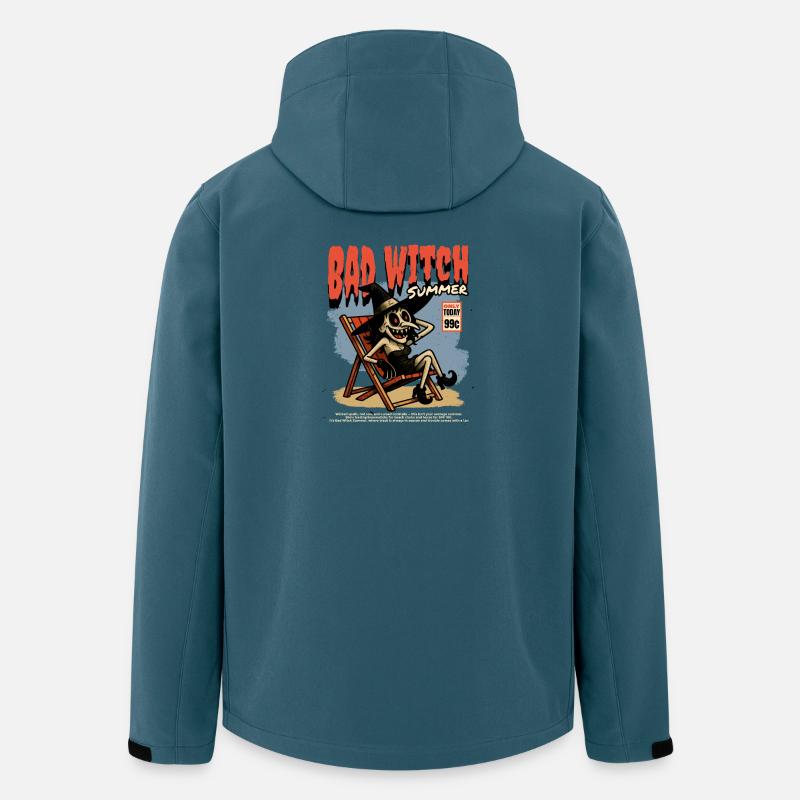 Crâne Sorcière dans Vampire d’été - Veste softshell homme en polyester recyclé Stanley/Stella - bleu pétrole foncé