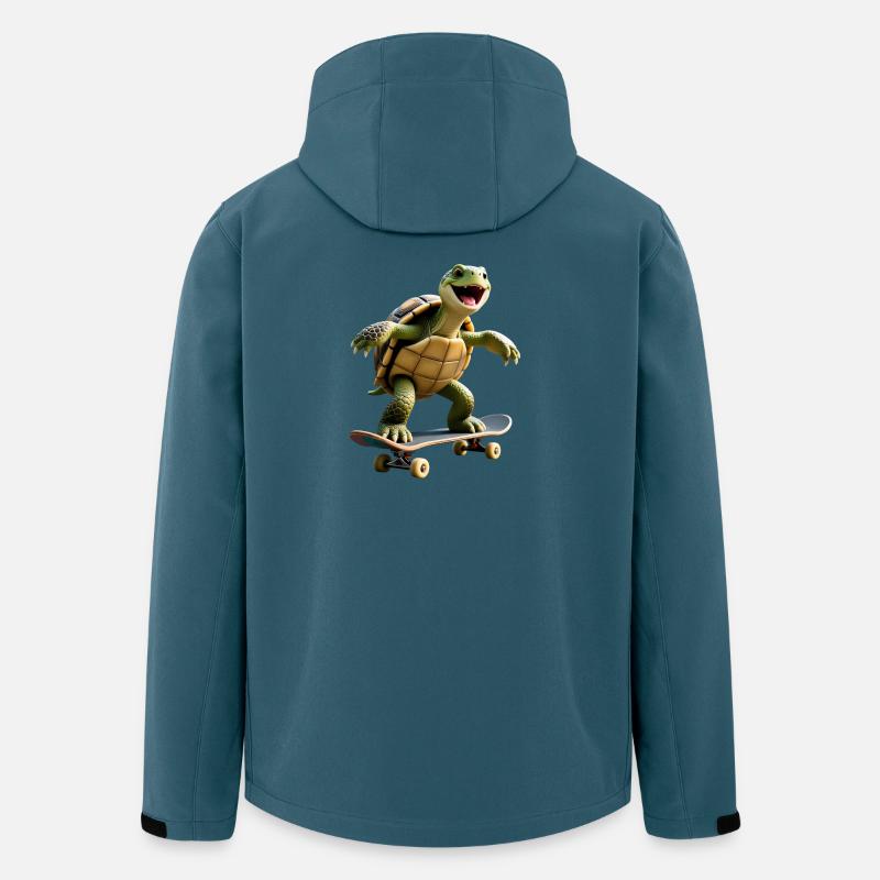 Skater-Schildkröte - Recycelte Männer Softshell-Jacke von Stanley/Stella - Dunkles Petrol