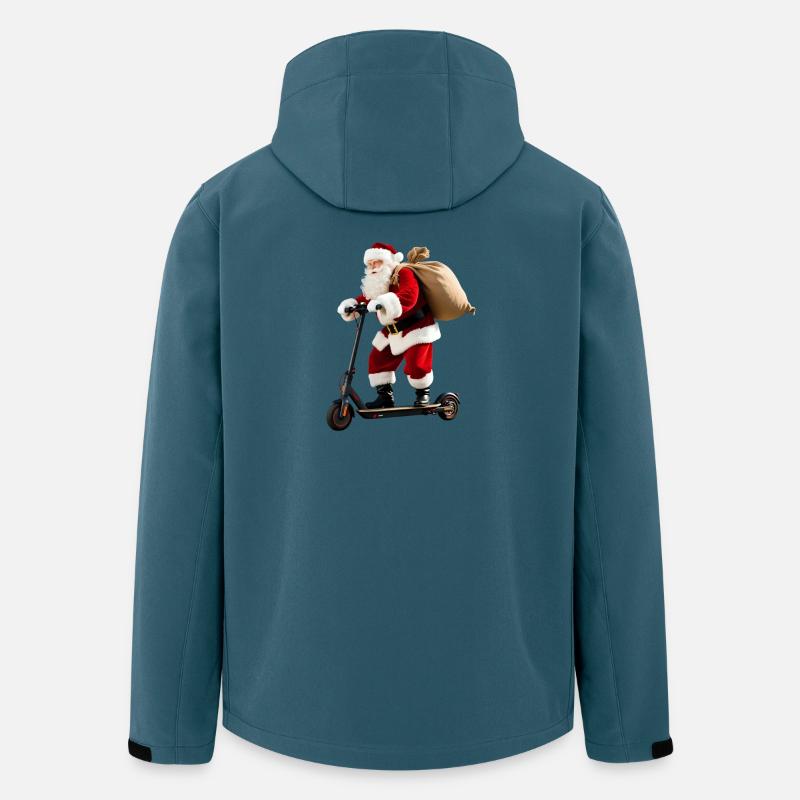 Weihnachtsmann auf Roller - Recycelte Männer Softshell-Jacke von Stanley/Stella - Dunkles Petrol