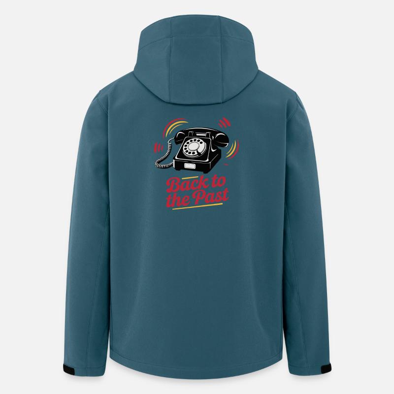 Retro Wählscheibentelefon Nostalgie Design - Recycelte Männer Softshell-Jacke von Stanley/Stella - Dunkles Petrol