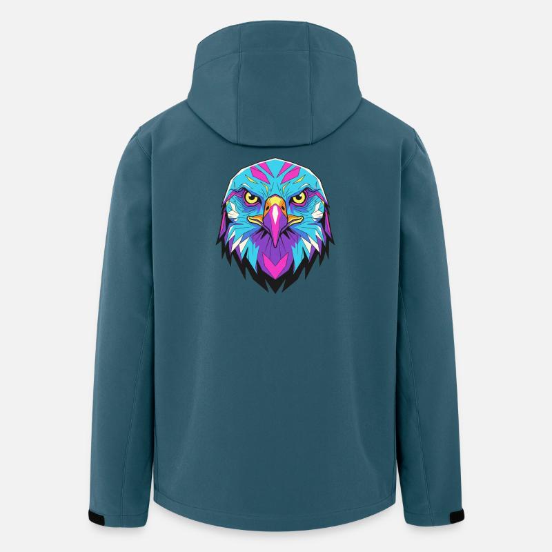 Geometric eagle in neon style - Men’s Recycled Softshell Jacket by Stanley/Stella - stargazer