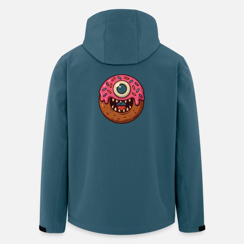 Furchtlose Monster-Ballon mit Augen - Recycelte Männer Softshell-Jacke von Stanley/Stella - Dunkles Petrol