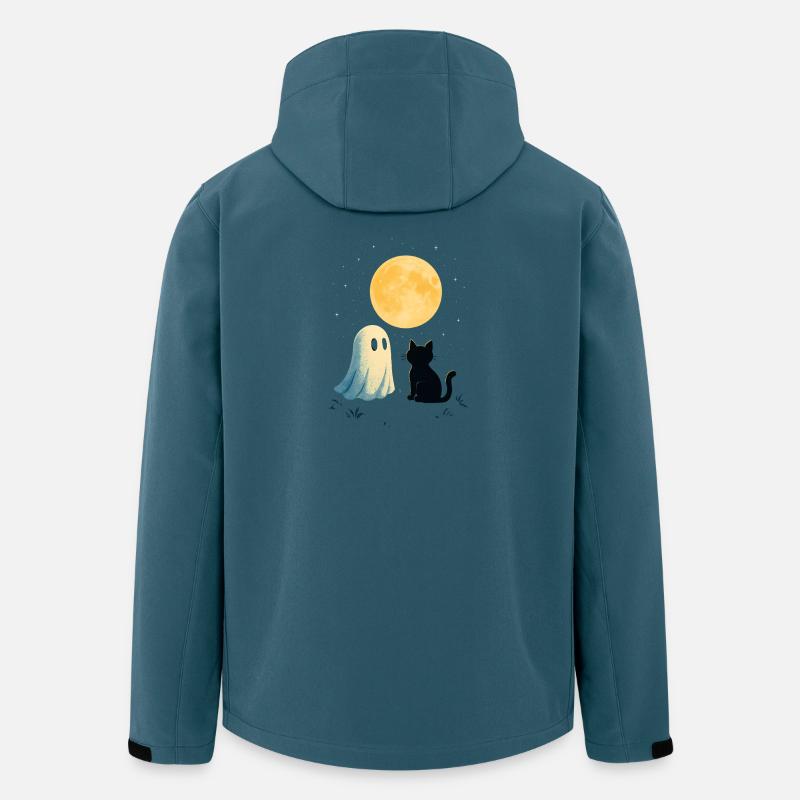 Ghost meets cat under full moon - Men’s Recycled Softshell Jacket by Stanley/Stella - stargazer
