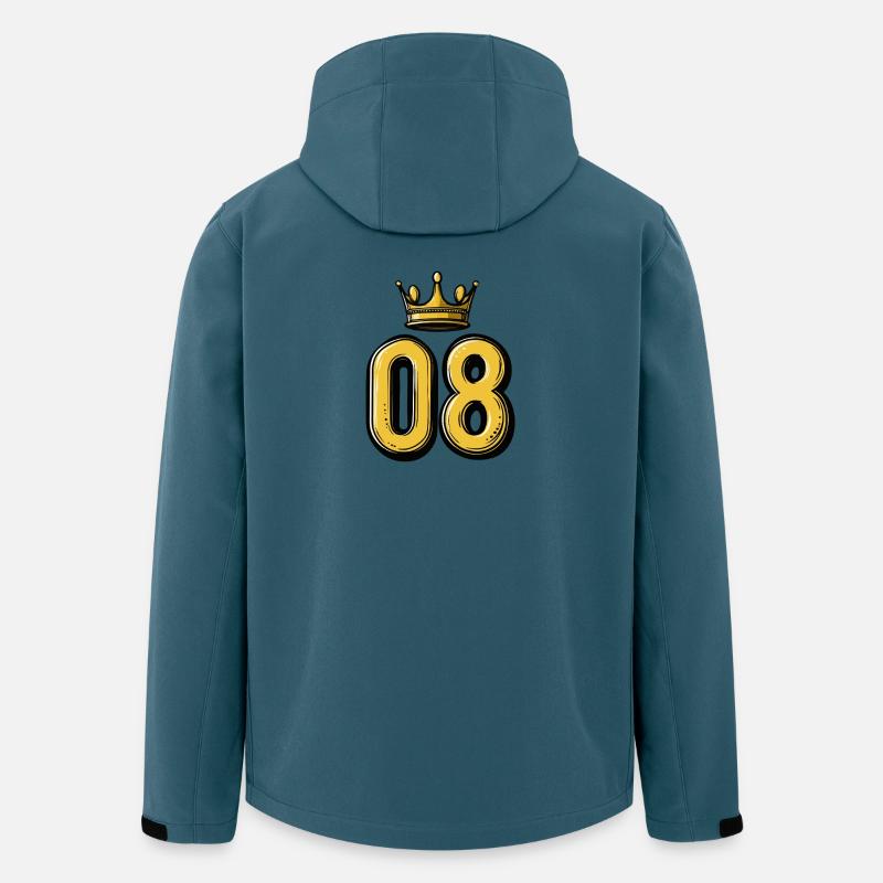 8 Zahl Krone - Recycelte Männer Softshell-Jacke von Stanley/Stella - Dunkles Petrol