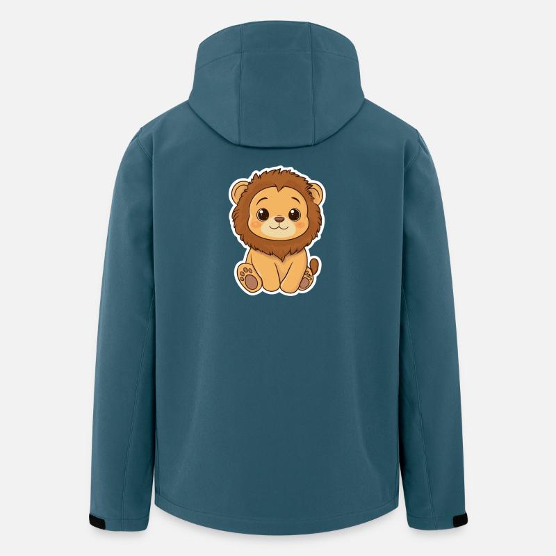 Löwe - Recycelte Männer Softshell-Jacke von Stanley/Stella - Dunkles Petrol
