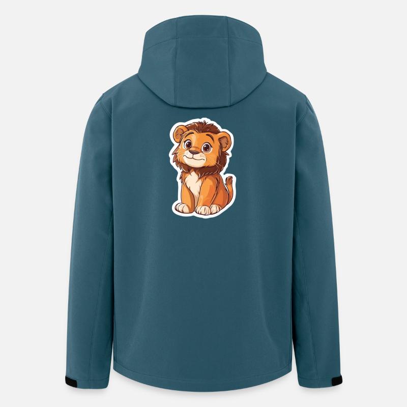 Löwe - Recycelte Männer Softshell-Jacke von Stanley/Stella - Dunkles Petrol