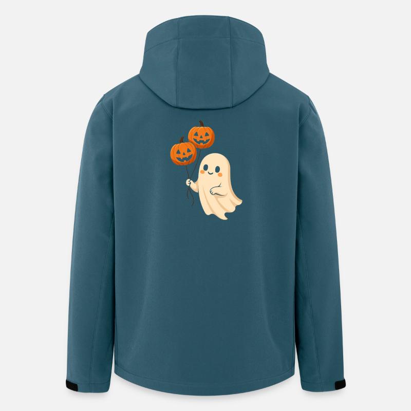 Sweet ghost Halloween with pumpkins - Men’s Recycled Softshell Jacket by Stanley/Stella - stargazer