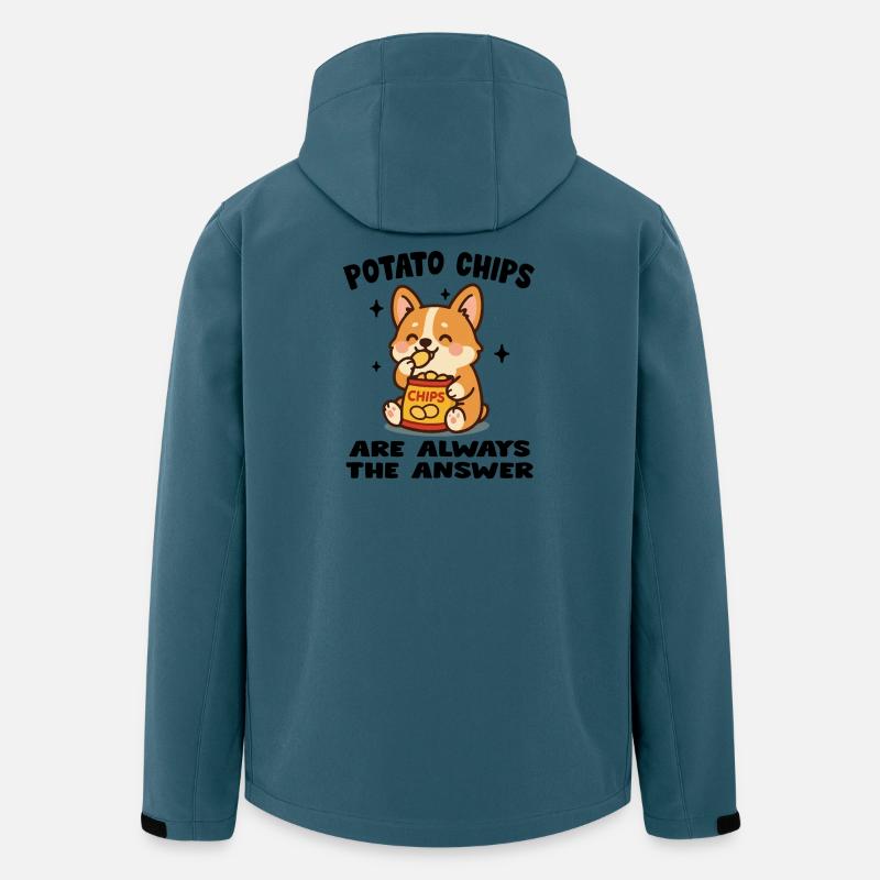 Chiot Cute Mangeur de Chips - Veste softshell homme en polyester recyclé Stanley/Stella - bleu pétrole foncé