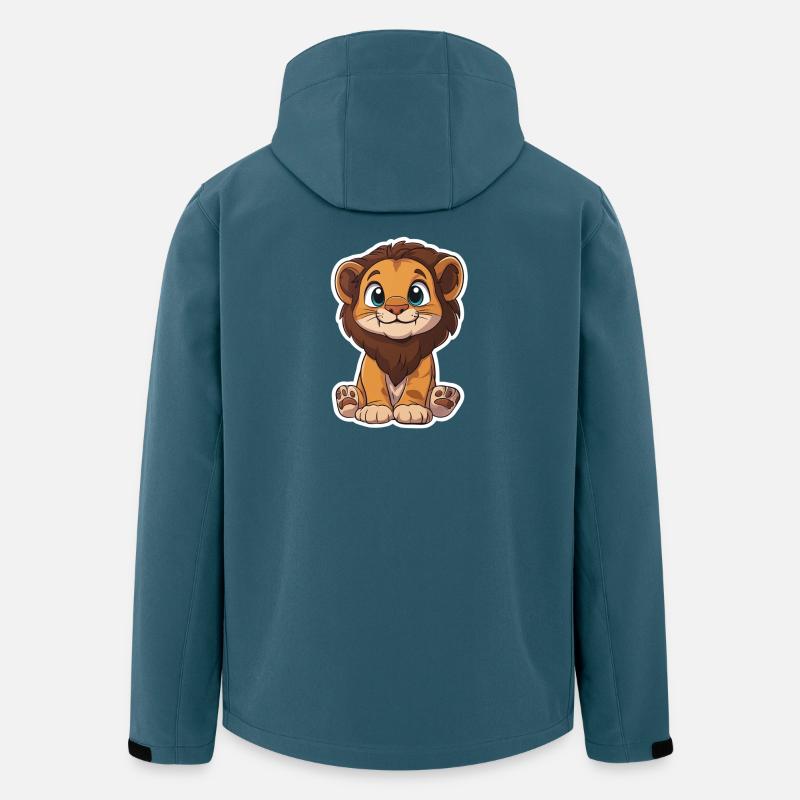 Löwe - Recycelte Männer Softshell-Jacke von Stanley/Stella - Dunkles Petrol