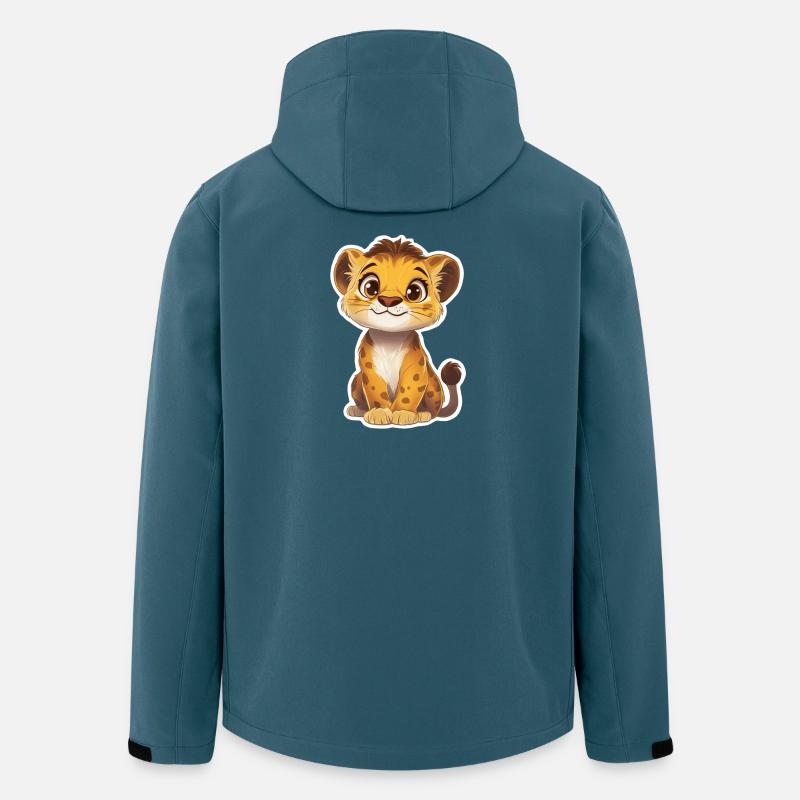 Löwe - Recycelte Männer Softshell-Jacke von Stanley/Stella - Dunkles Petrol