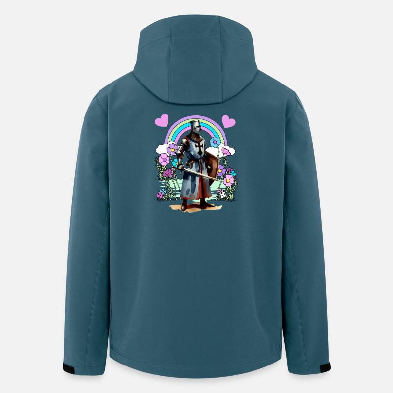 Retro Ritter Mittelalter Kinder - Recycelte Männer Softshell-Jacke von Stanley/Stella - Dunkles Petrol