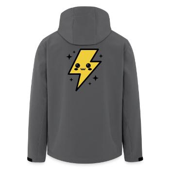 Kawaii lightning bolt with expressive face - Men’s Recycled Softshell Jacket by Stanley/Stella - stargazer - Back - AI Model Male 185 light (185cm)