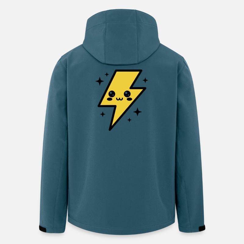 Kawaii lightning bolt with expressive face - Men’s Recycled Softshell Jacket by Stanley/Stella - stargazer