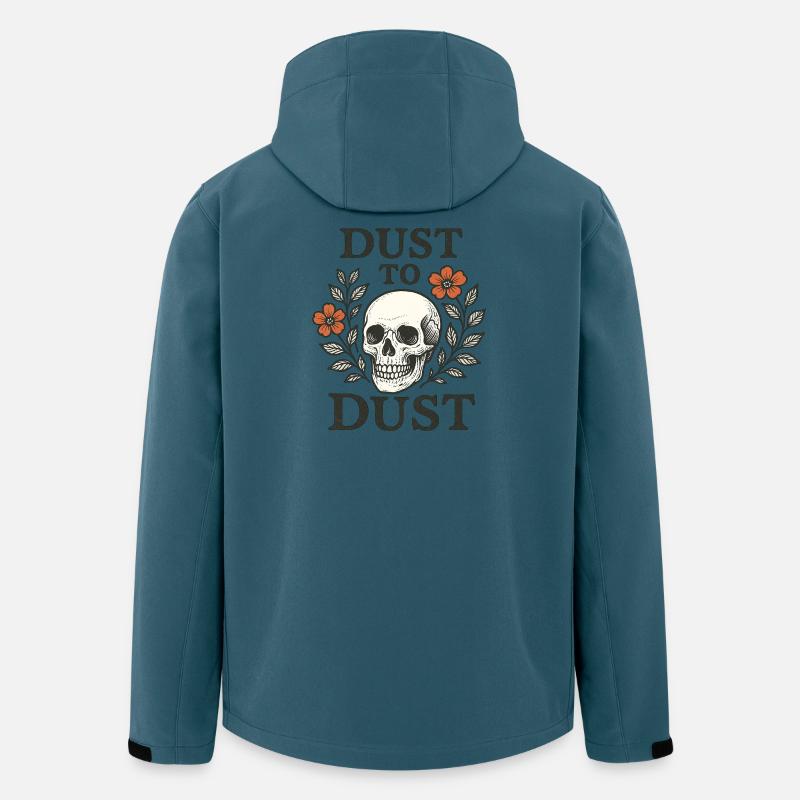 Dust to Dust Totenkopf-Blumendesign - Recycelte Männer Softshell-Jacke von Stanley/Stella - Dunkles Petrol