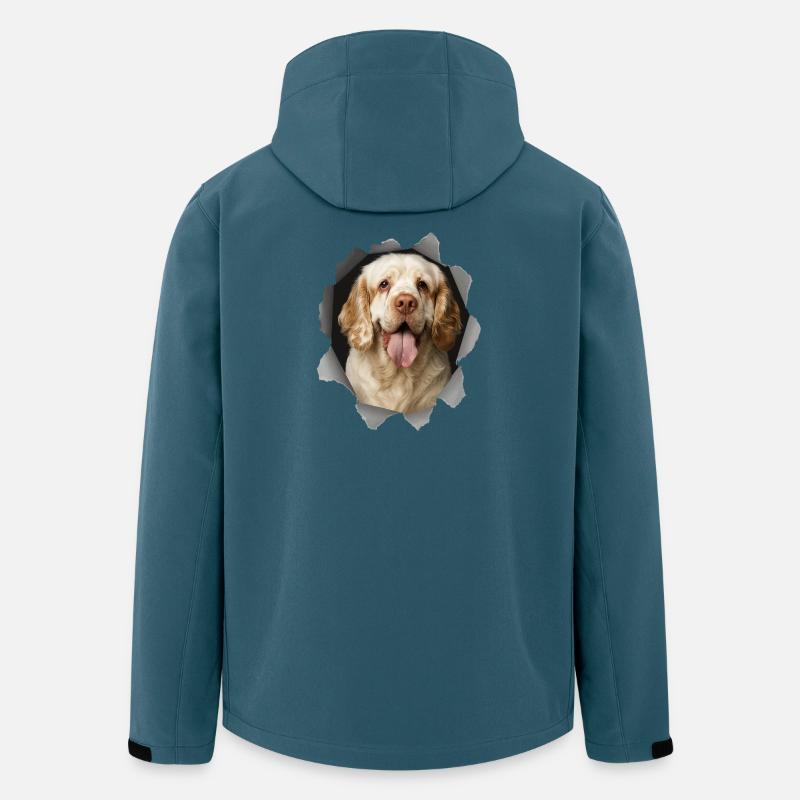 Clumber Spaniel - Recycelte Männer Softshell-Jacke von Stanley/Stella - Dunkles Petrol