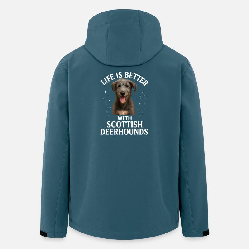 Scottish Deerhound - Recycelte Männer Softshell-Jacke von Stanley/Stella - Dunkles Petrol