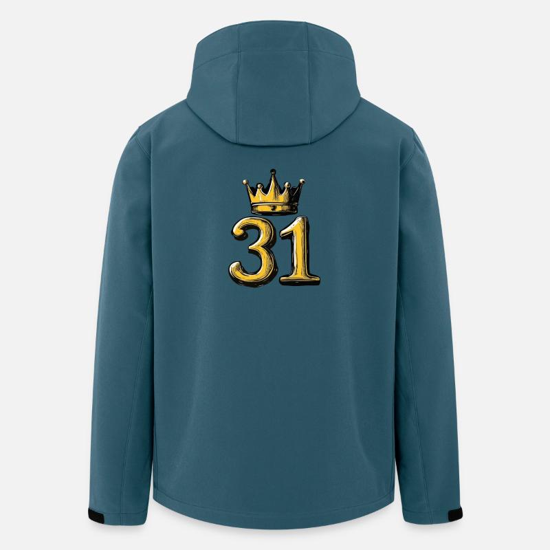31 Zahl Krone - Recycelte Männer Softshell-Jacke von Stanley/Stella - Dunkles Petrol