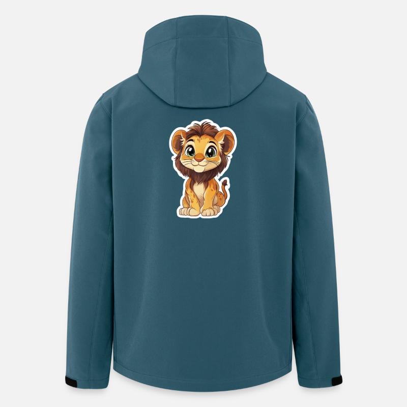 Löwe - Recycelte Männer Softshell-Jacke von Stanley/Stella - Dunkles Petrol