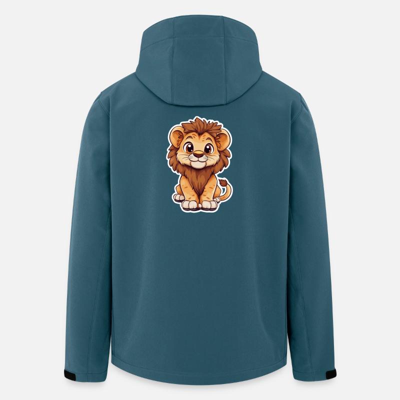 Löwe - Recycelte Männer Softshell-Jacke von Stanley/Stella - Dunkles Petrol
