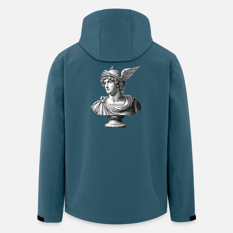 Antique Bust Hermes - Classic Engraving - Men’s Recycled Softshell Jacket by Stanley/Stella - stargazer