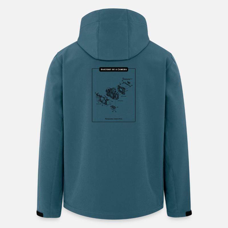 Anatomie der Kamera Silhouette - Recycelte Männer Softshell-Jacke von Stanley/Stella - Dunkles Petrol