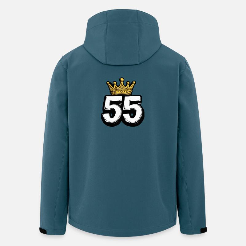 55 Zahl Krone - Recycelte Männer Softshell-Jacke von Stanley/Stella - Dunkles Petrol