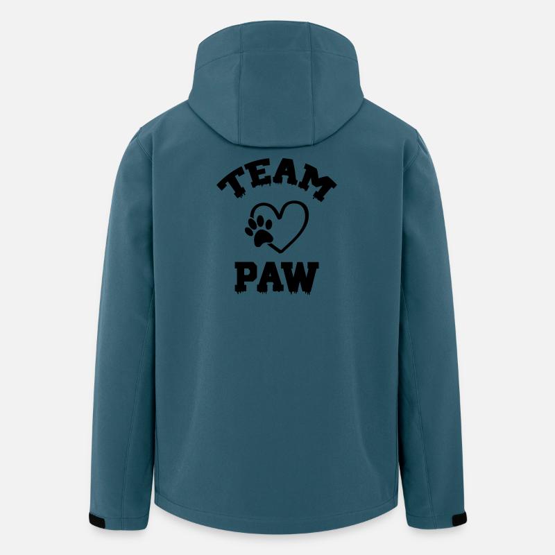 Team Paw - Recycelte Männer Softshell-Jacke von Stanley/Stella - Dunkles Petrol