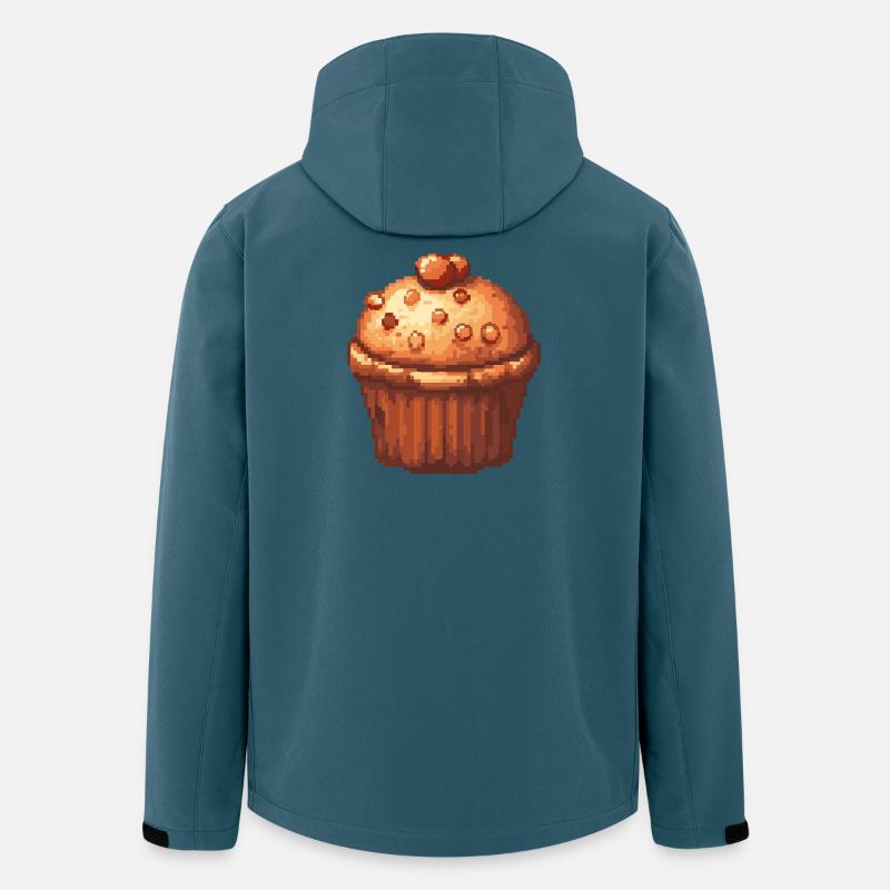 Pixelmuffin Cupcake Retro - Recycelte Männer Softshell-Jacke von Stanley/Stella - Dunkles Petrol