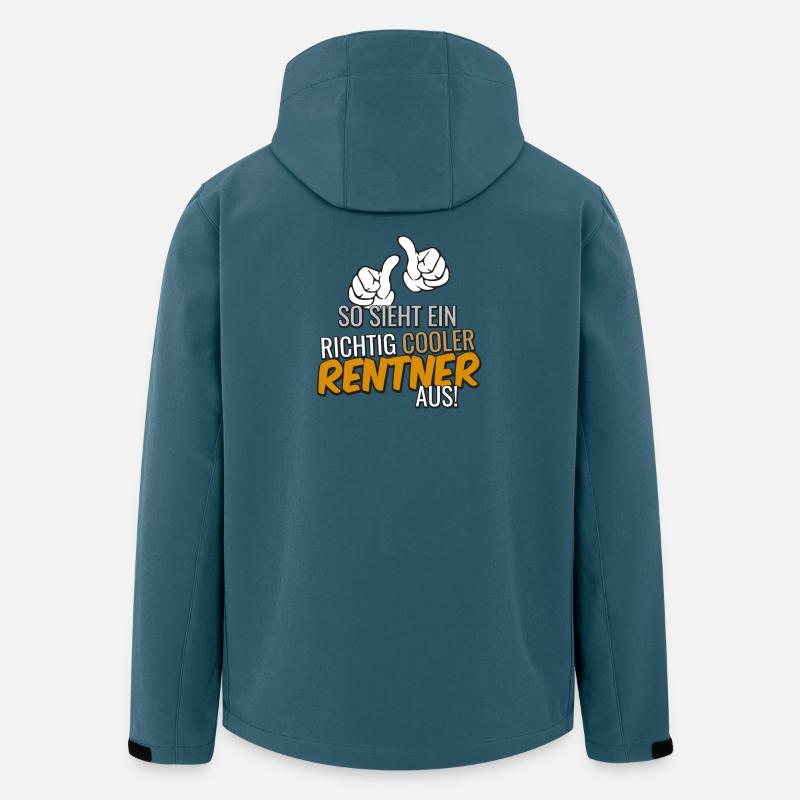 So sieht ein cooler Rentner aus - Recycelte Männer Softshell-Jacke von Stanley/Stella - Dunkles Petrol