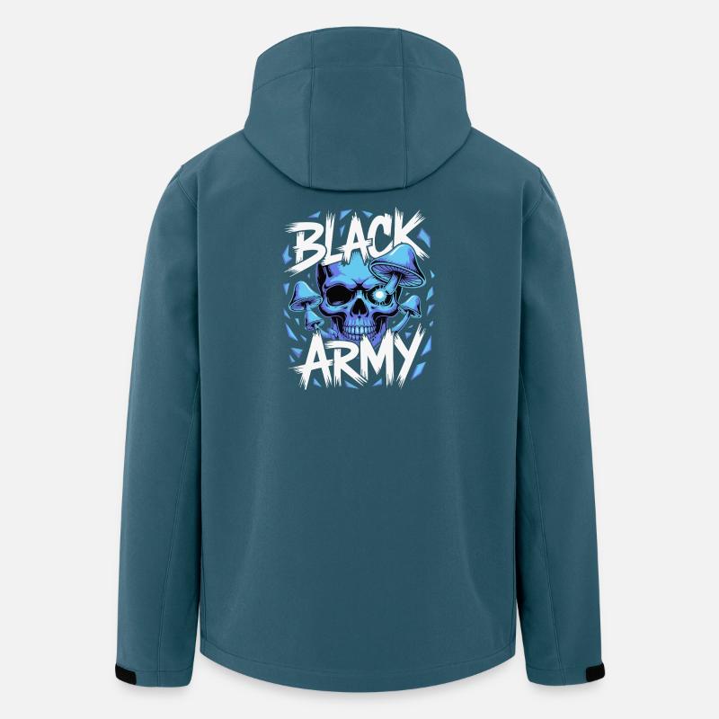 Blue Skull Army Mushrooms - Men’s Recycled Softshell Jacket by Stanley/Stella - stargazer
