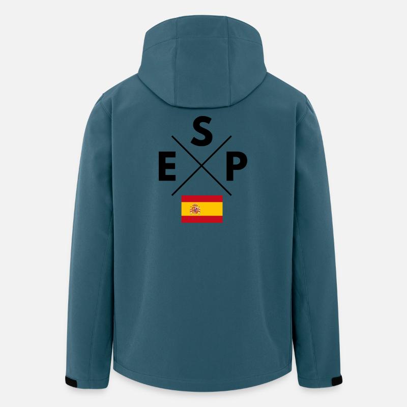 Spanische Flagge Wappen Design - Recycelte Männer Softshell-Jacke von Stanley/Stella - Dunkles Petrol