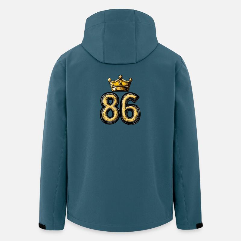 86 Zahl Krone - Recycelte Männer Softshell-Jacke von Stanley/Stella - Dunkles Petrol
