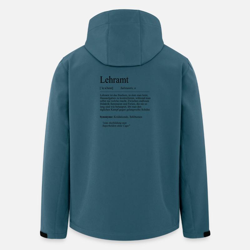 Unispruch "Lehramt" Student Geschenk, Studenten - Recycelte Männer Softshell-Jacke von Stanley/Stella - Dunkles Petrol