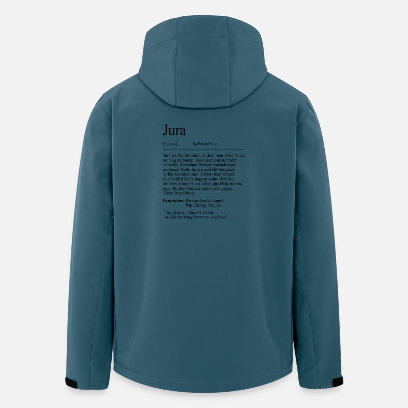 Unispruch "Jura" Student Geschenk, Studenten - Recycelte Männer Softshell-Jacke von Stanley/Stella - Dunkles Petrol