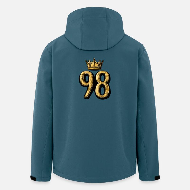 98 Zahl Krone - Recycelte Männer Softshell-Jacke von Stanley/Stella - Dunkles Petrol