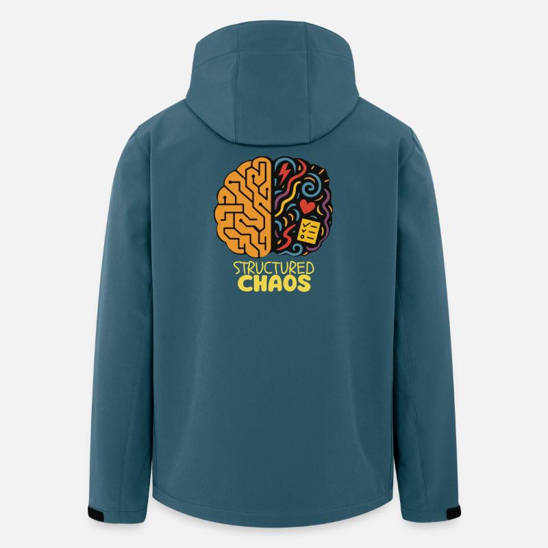 Chaos Structuré - AuDHD - Veste softshell homme en polyester recyclé Discoverer Stanley/Stella - bleu pétrole foncé