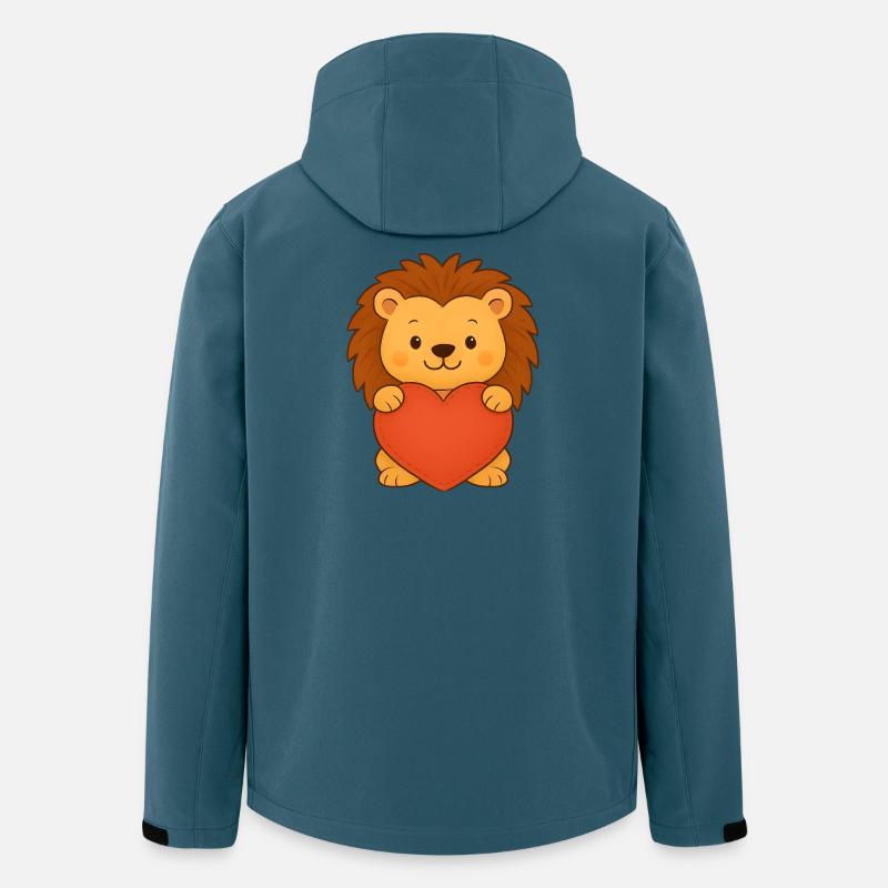 Löwe mit Herz - Recycelte Männer Softshell-Jacke von Stanley/Stella - Dunkles Petrol