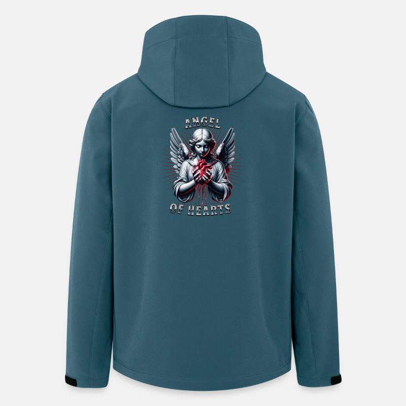 Engel mit blutendem Herz - Recycelte Männer Softshell-Jacke von Stanley/Stella - Dunkles Petrol