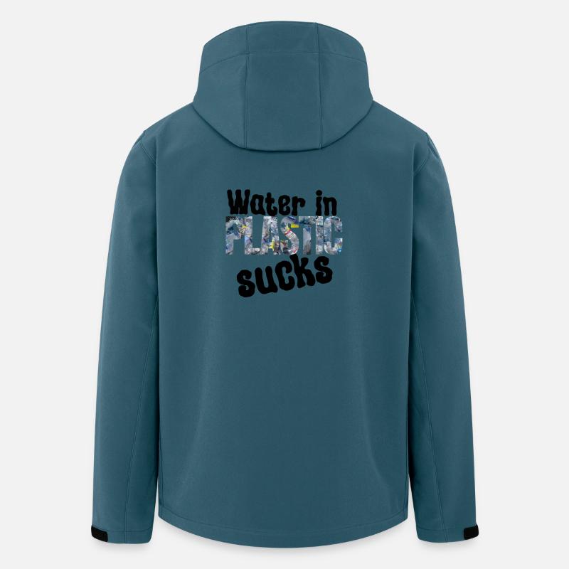 Wasser im Plastik Nervt - Recycelte Männer Softshell-Jacke von Stanley/Stella - Dunkles Petrol
