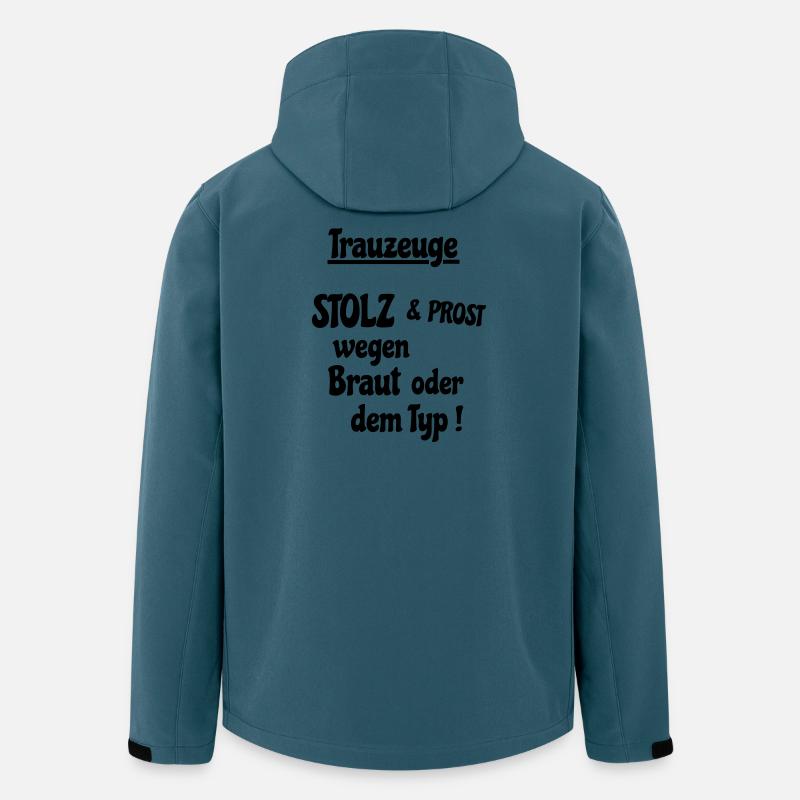 Trauzeuge - Recycelte Männer Softshell-Jacke von Stanley/Stella - Dunkles Petrol